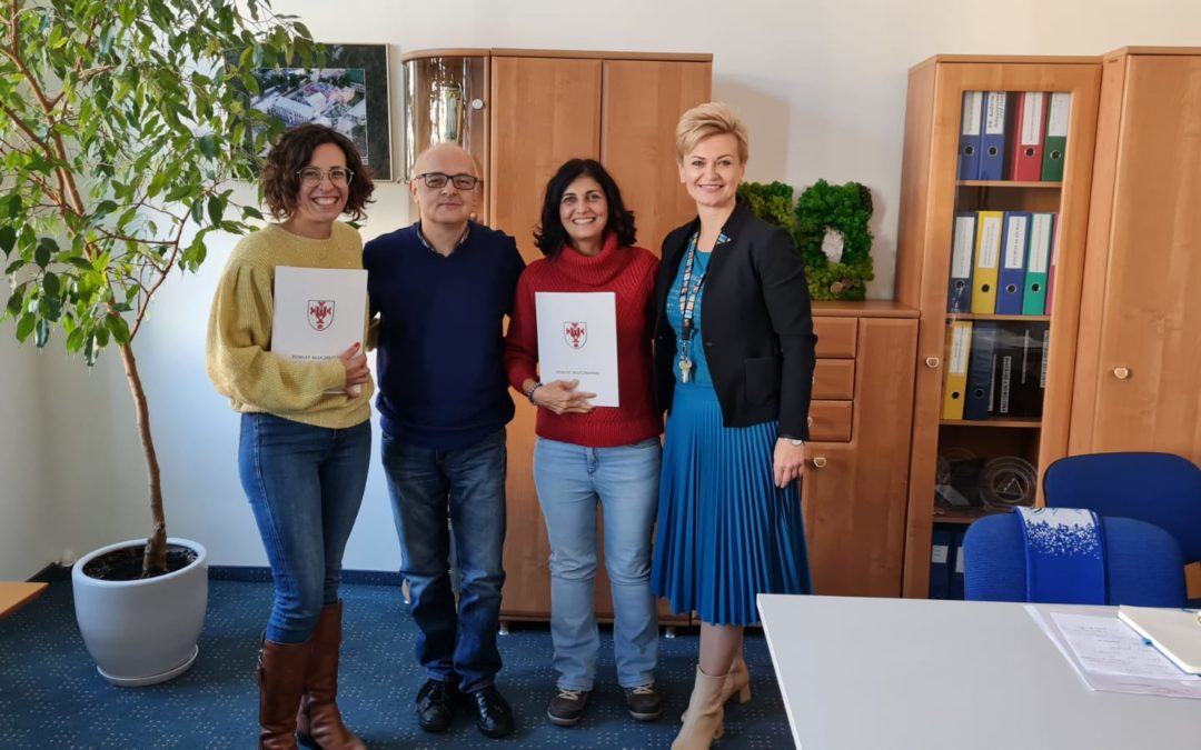 Visita al centro de educación secundaria Adama Mickiewicza en Kluczbork, Polonia.