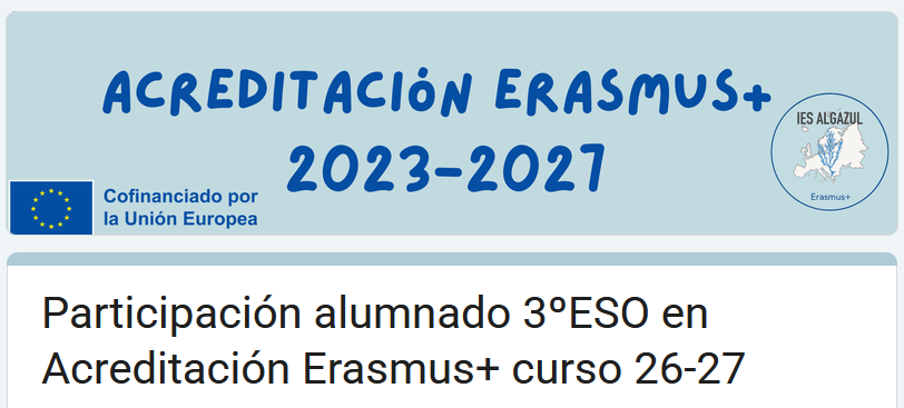 Selección alumnado Erasmus+